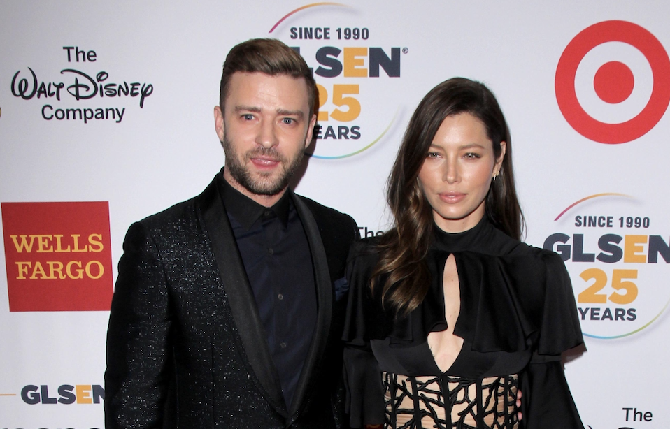Justin Timberlake, Jessica Biel at the 2015 GLSEN Respect Awards at the Beverly Wilshire Hotel