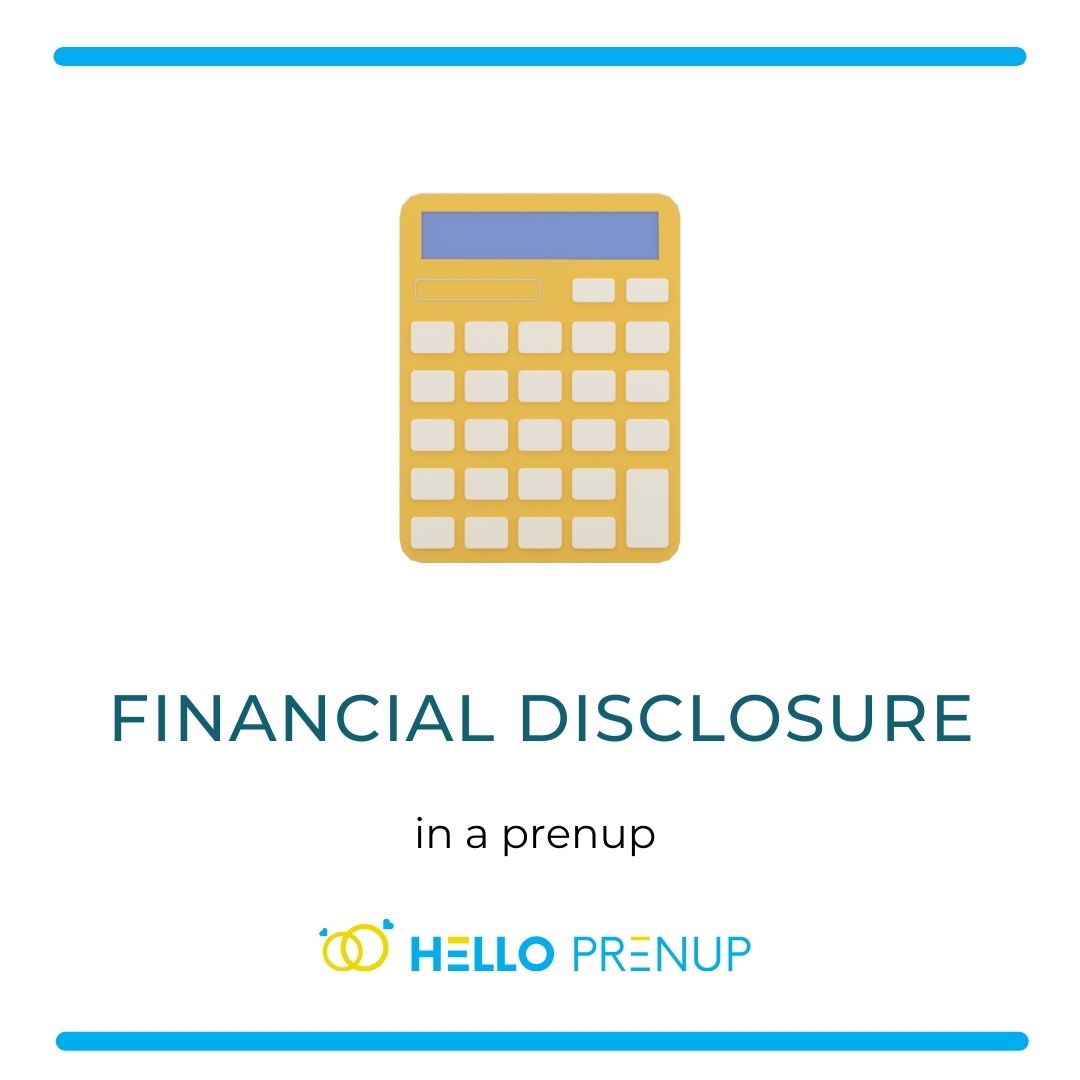 prenuptial agreement financial disclosure