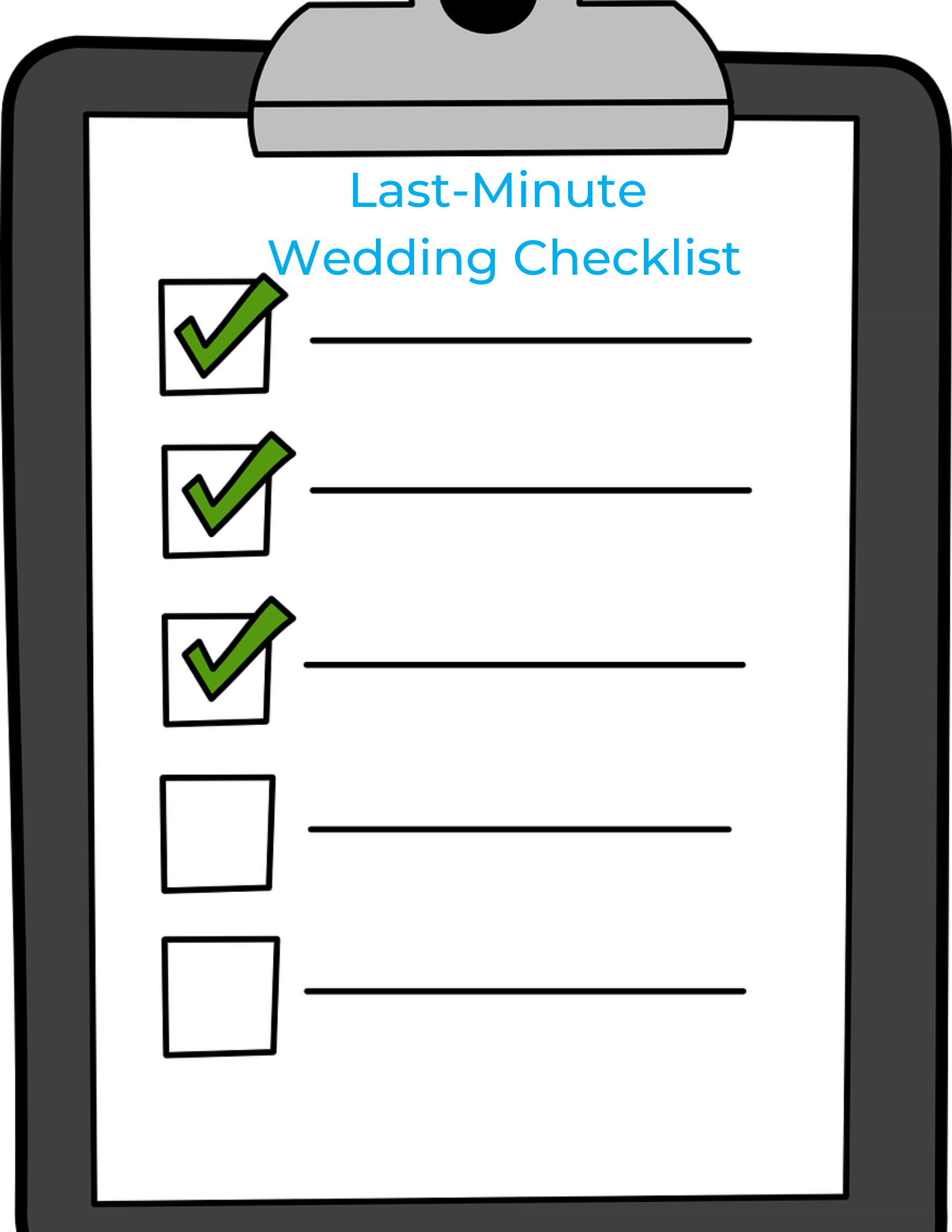 Wedding Checklist for Californian Residents