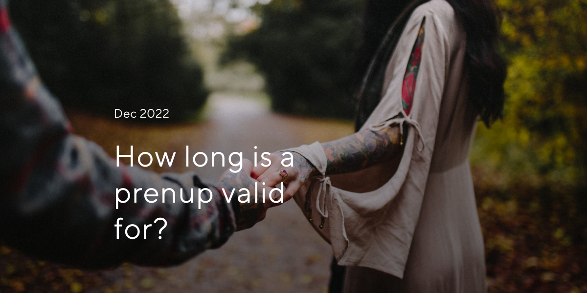 How long is a prenup valid for tattoo couple holding hands on walk