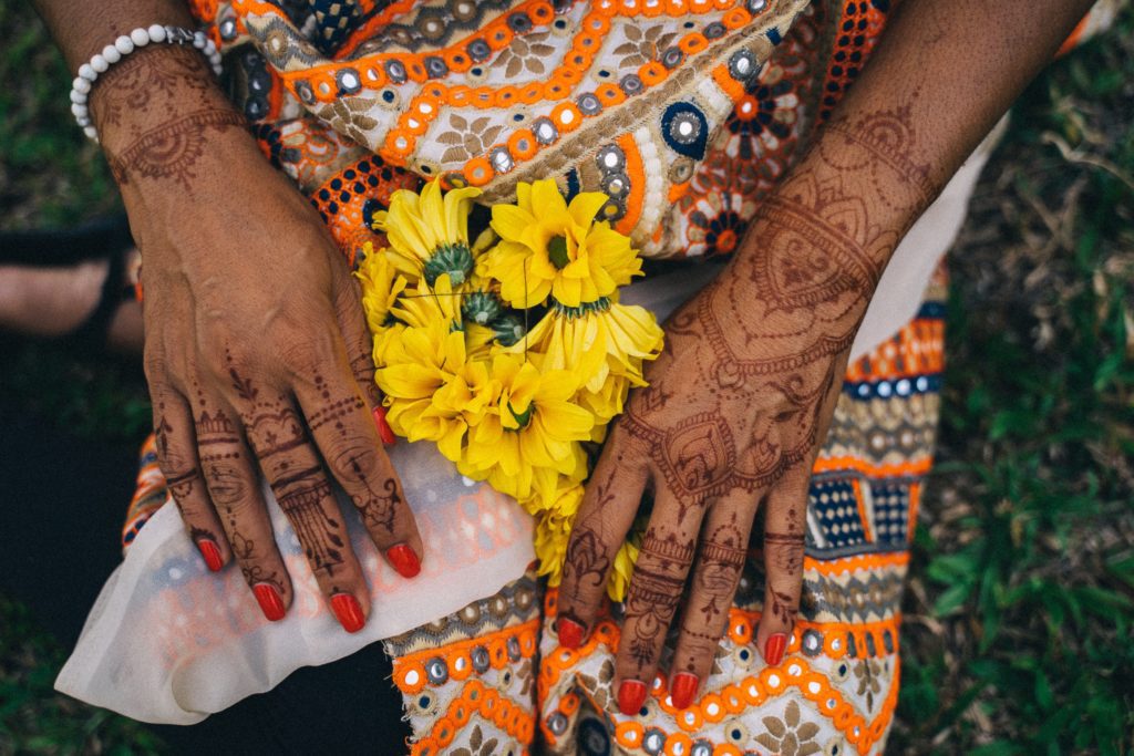 mehndi ceremony picture of woman's hands