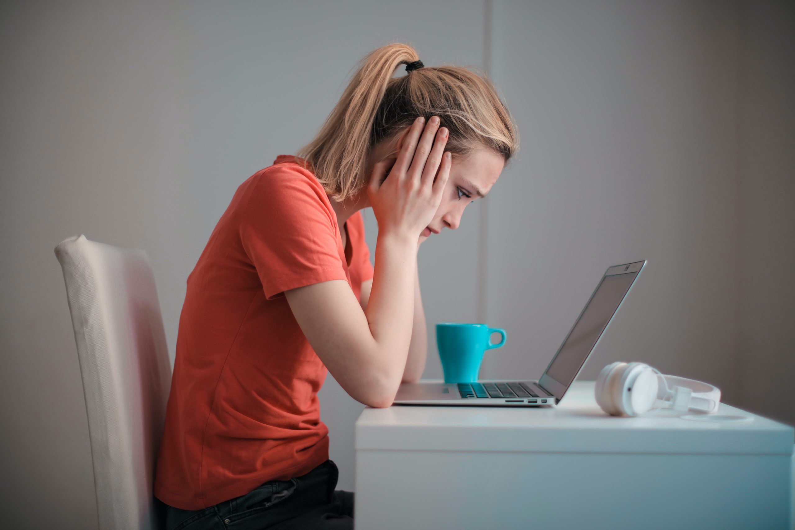 stressed woman in front of the computer because her Prenups Doesn’t Work