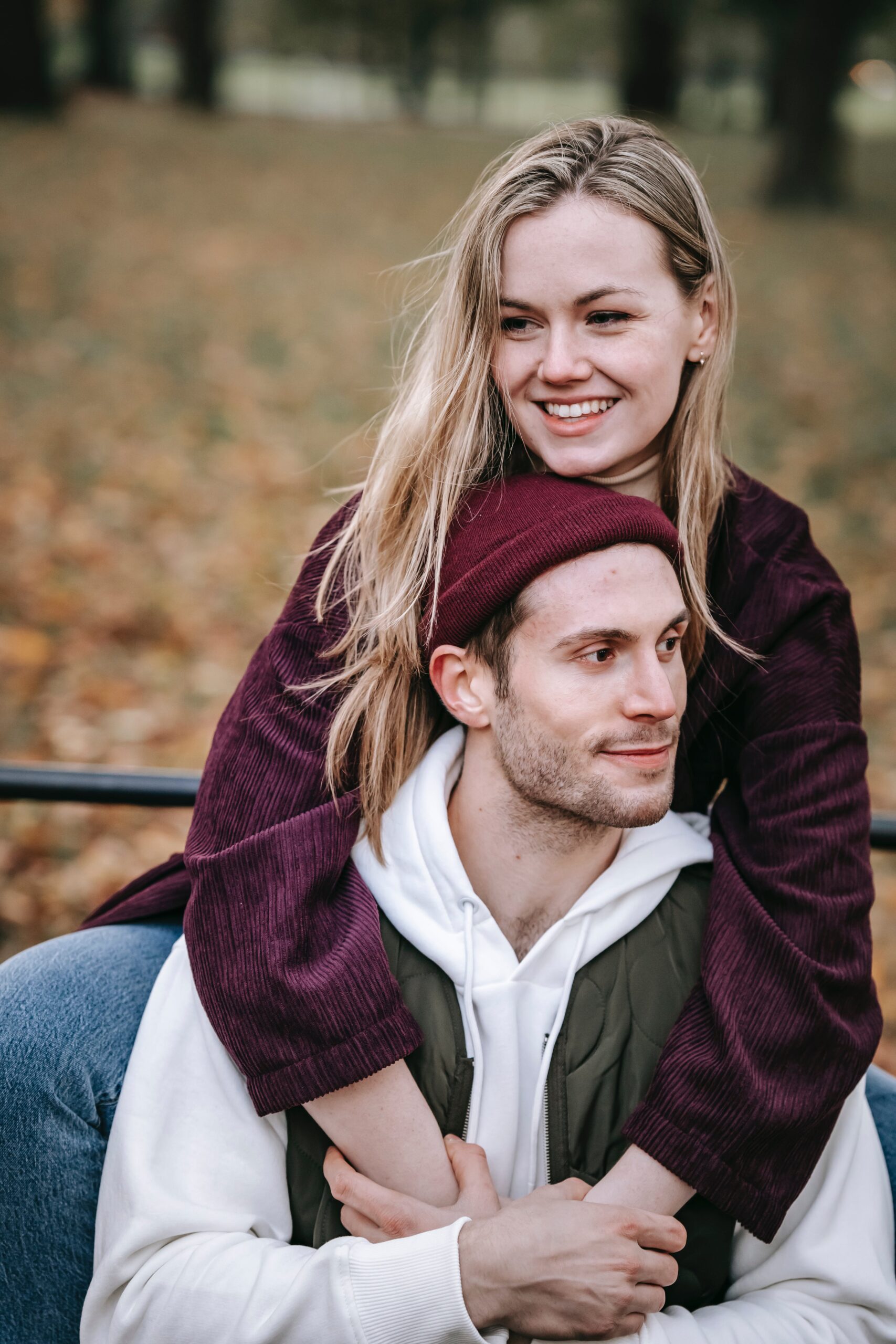 Franny and his husband in the park