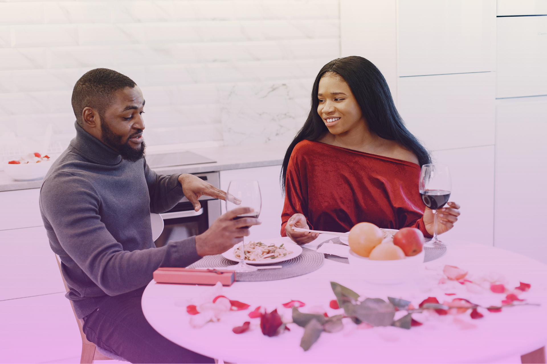 family-dinner-money-talk A family sitting around a table having a conversation about money