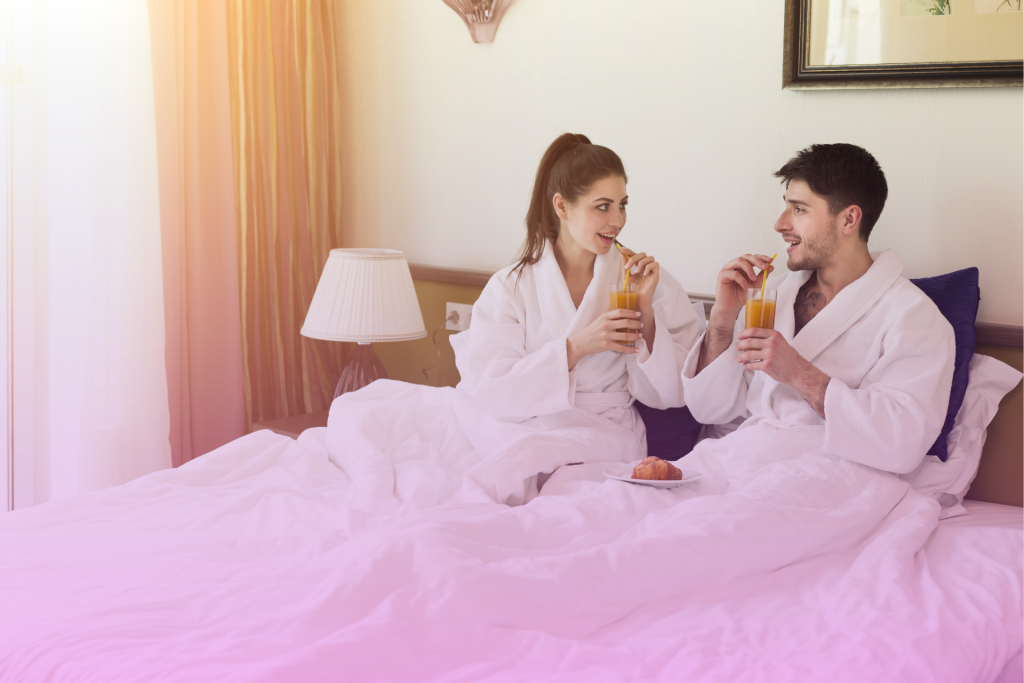 Couple peacefully relaxing, symbolizing the peace of mind that comes from having an estate plan in place.