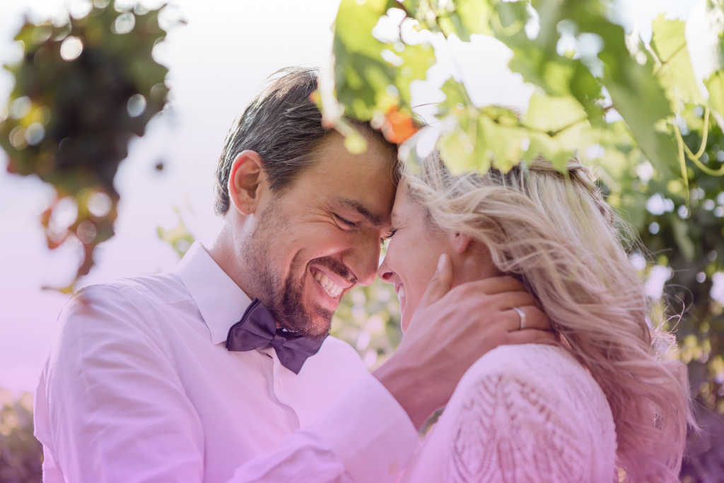 A couple's loving gaze symbolizes their commitment to each other and the security a Kansas prenuptial agreement can provide.