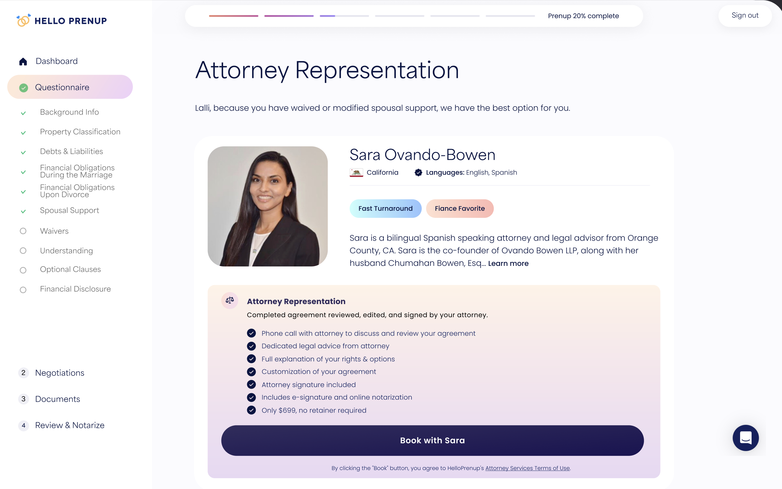 Representation service