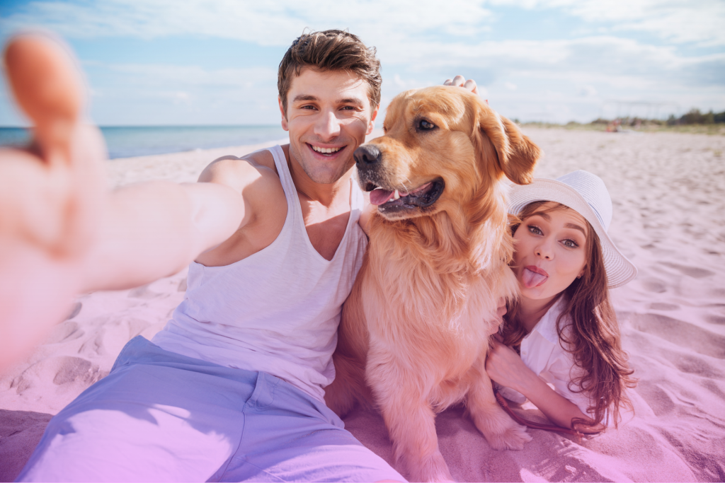 A stylish person walking their dog, highlighting a modern pet owner.