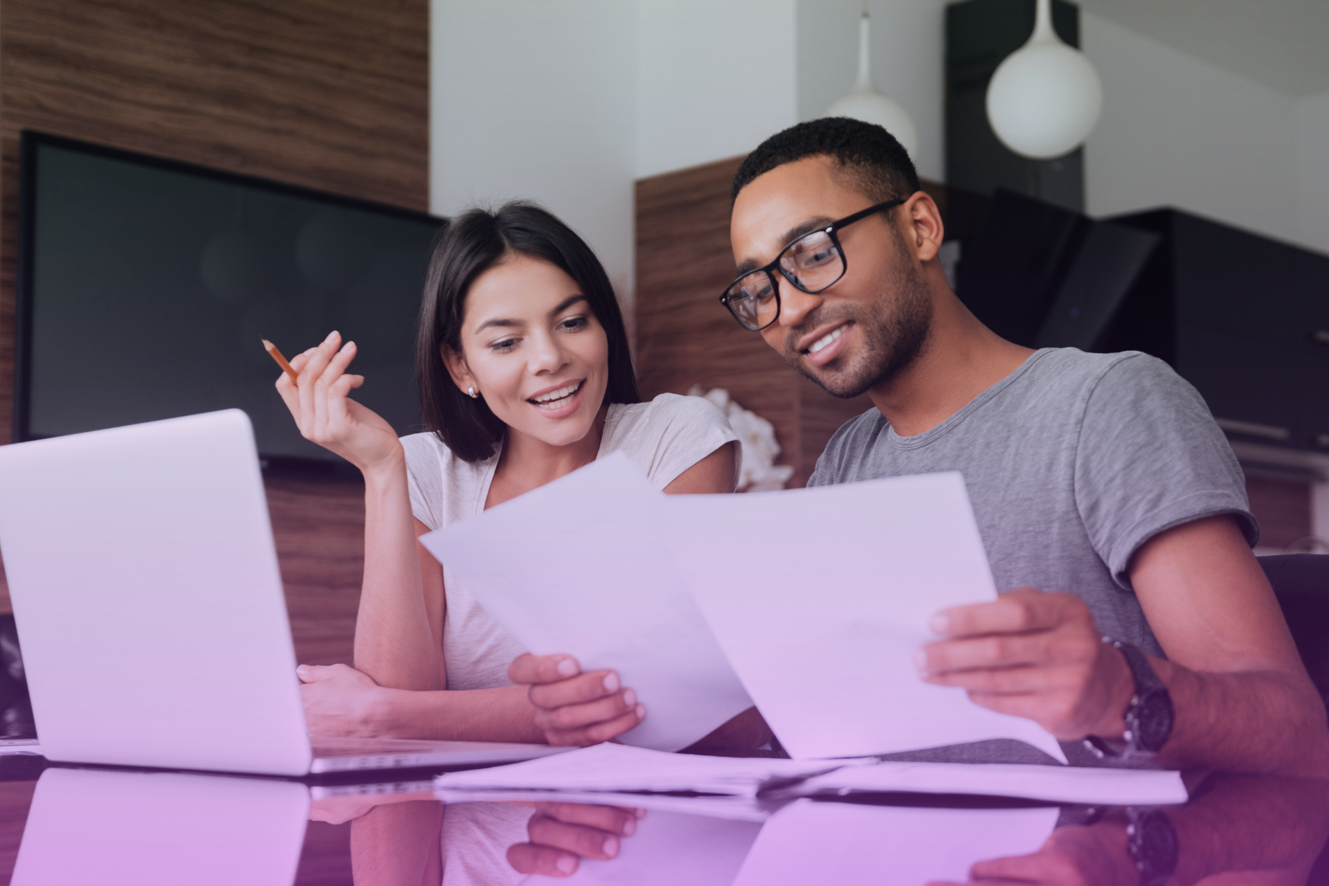 A family discussing financial matters, including estate planning.