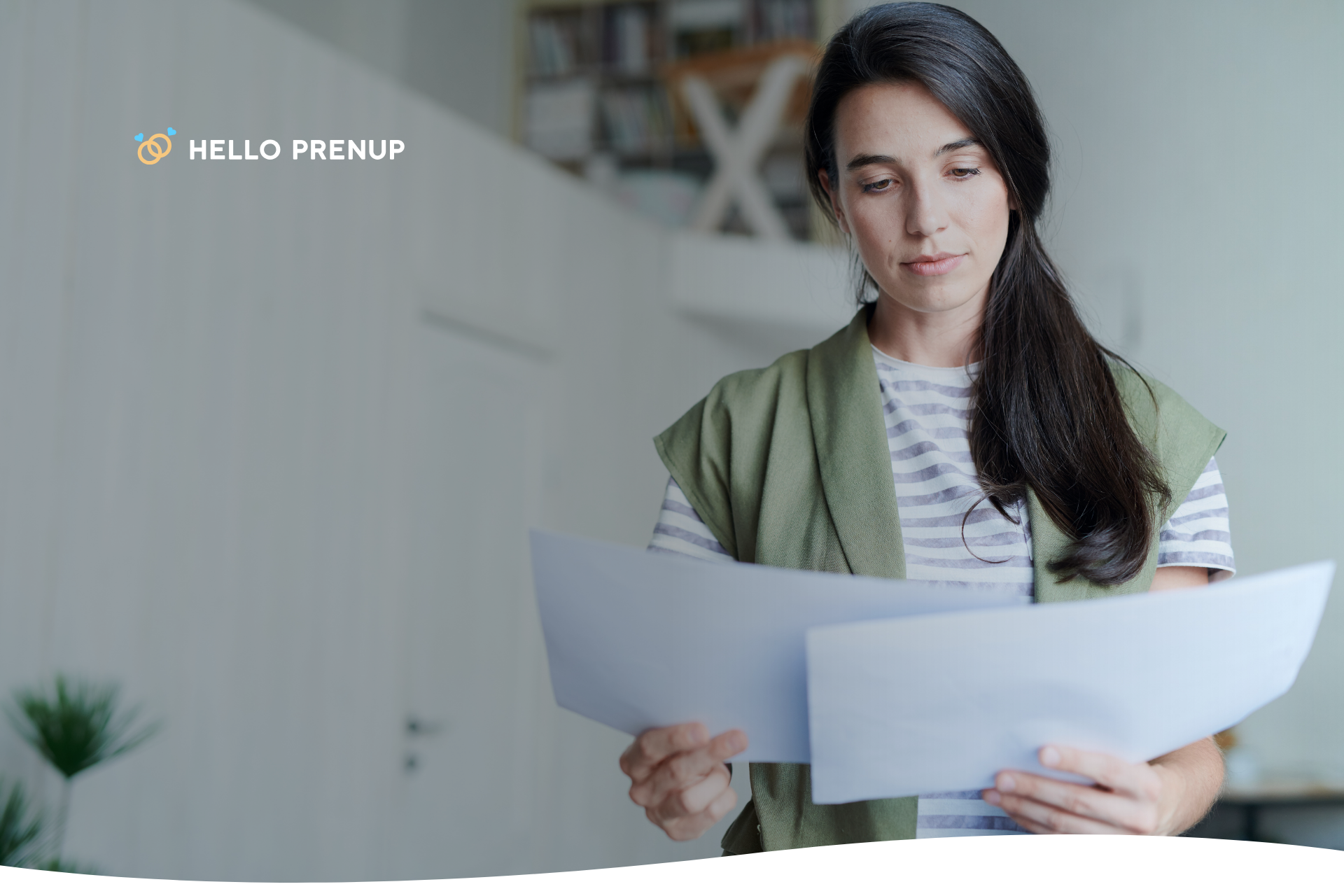 A single person reviewing estate planning documents.