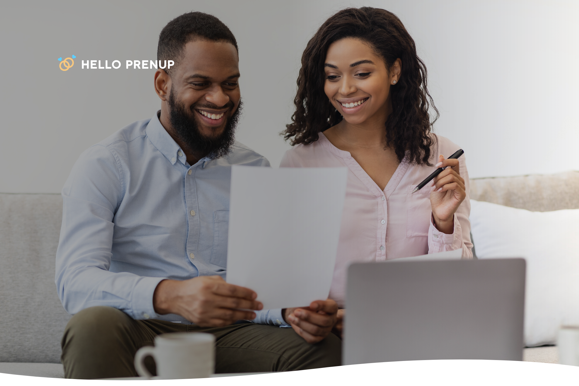 A couple reviewing documents together at home", "A lawyer advising a couple on estate planning