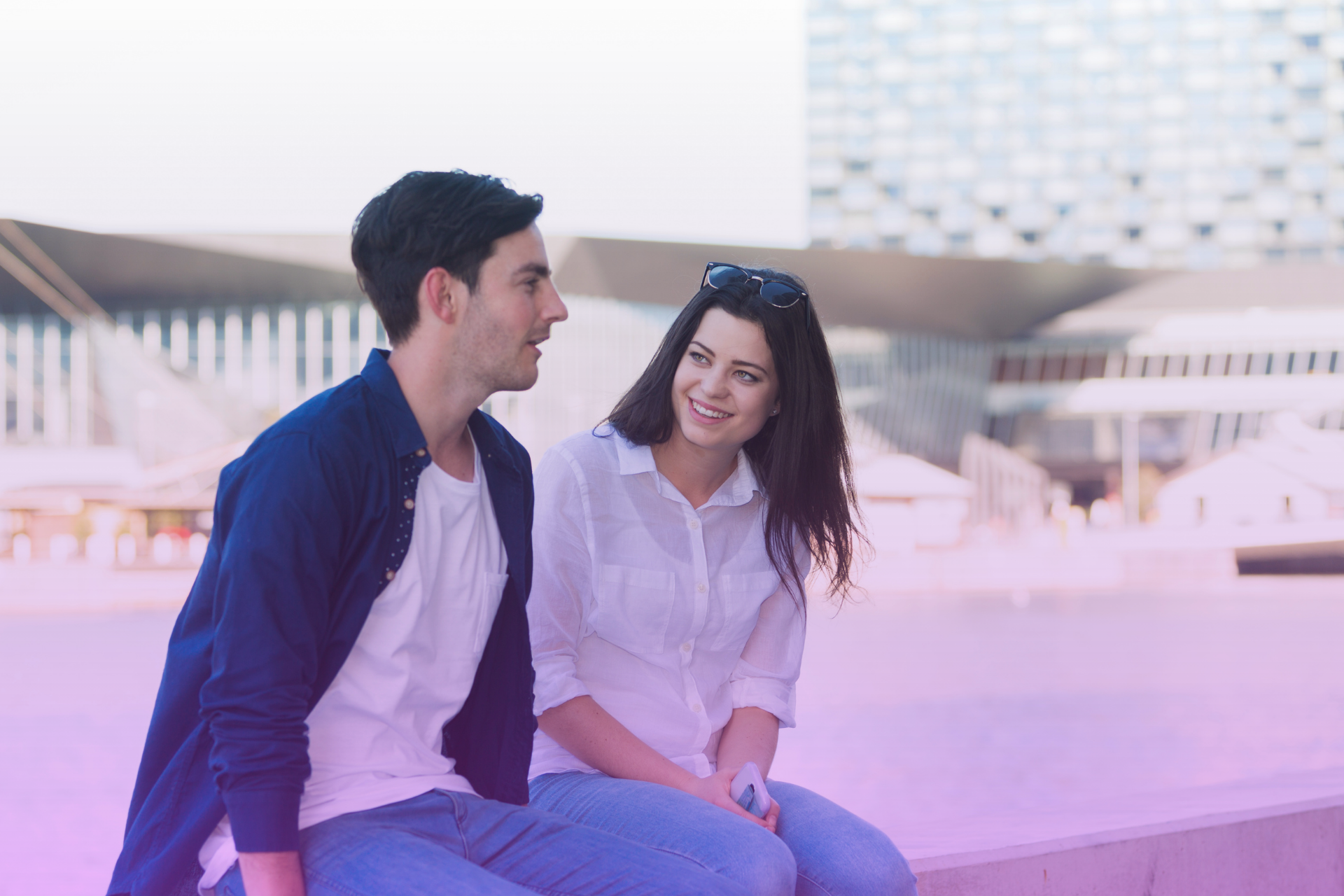 A couple having an important discussion about their relationship