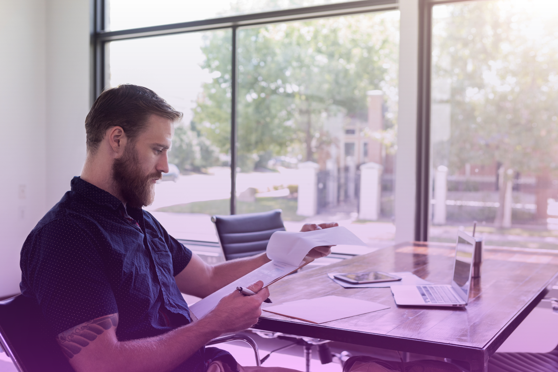 Young men reviewing his updated estate planning documents