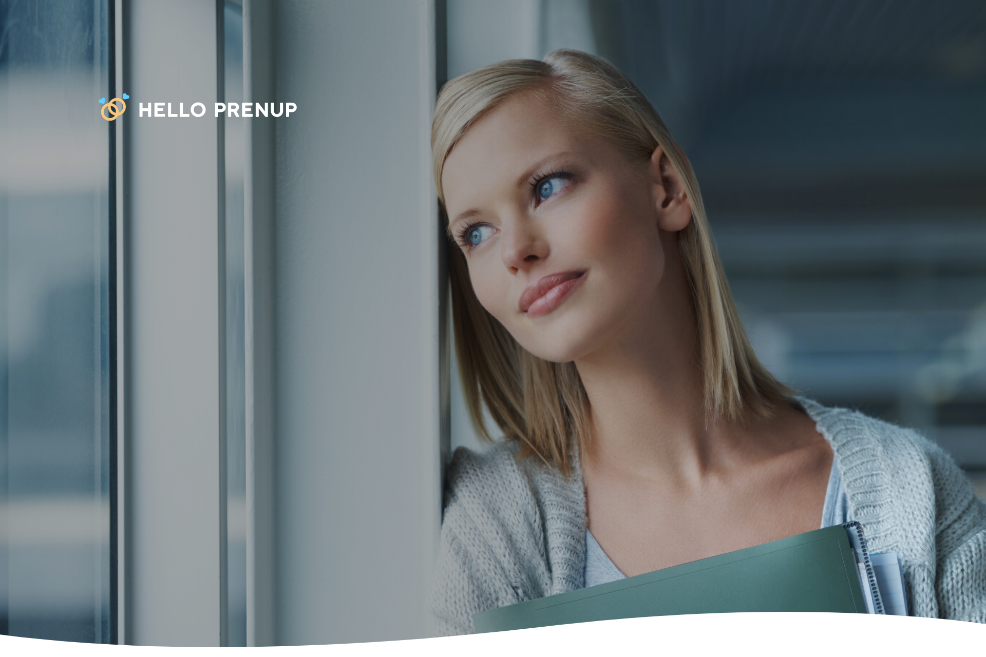 A pensive person looking out a window, deep in thought about the future.