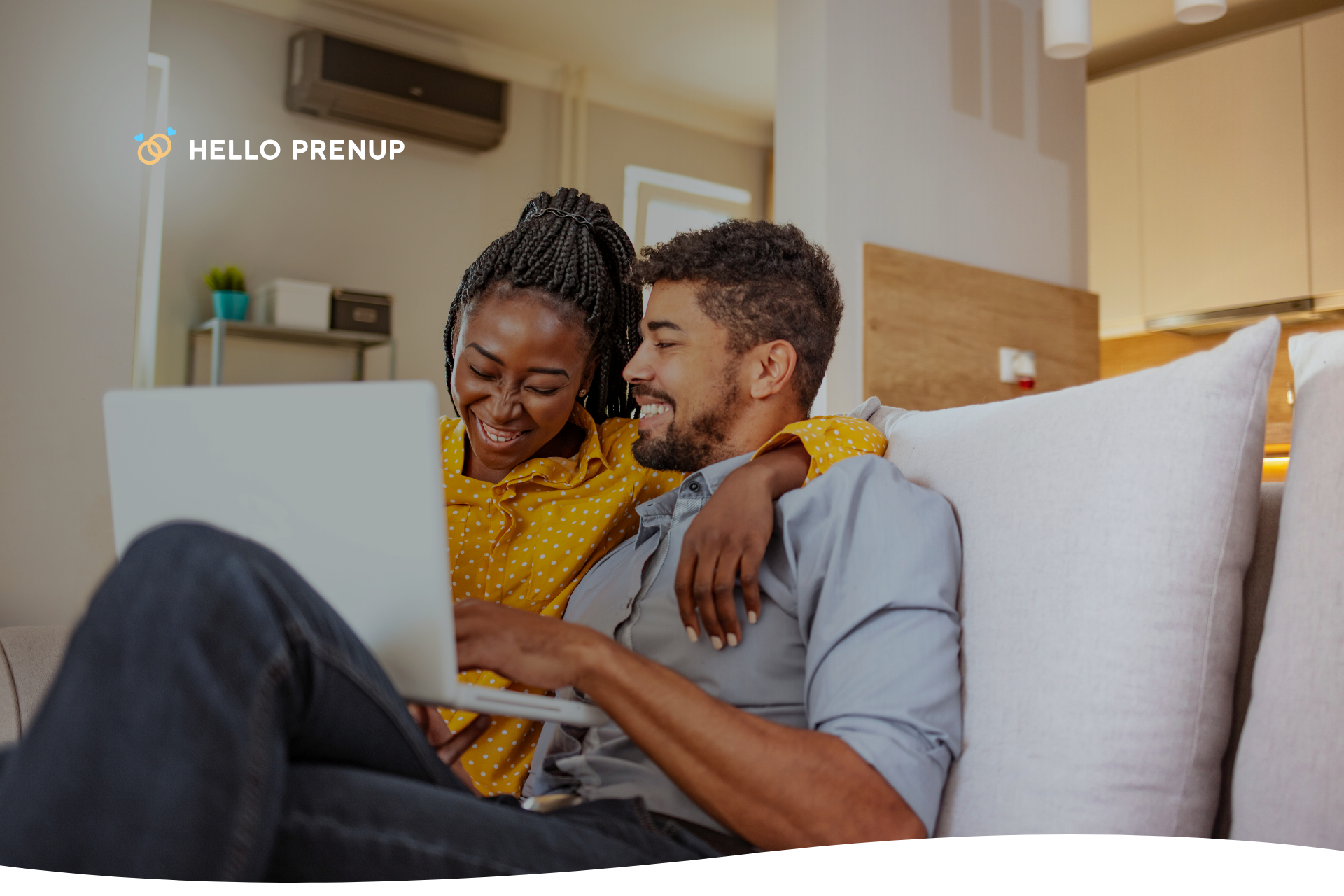 A couple sitting together, earnestly discussing a budget spreadsheet on a laptop, symbolizing joint financial planning.