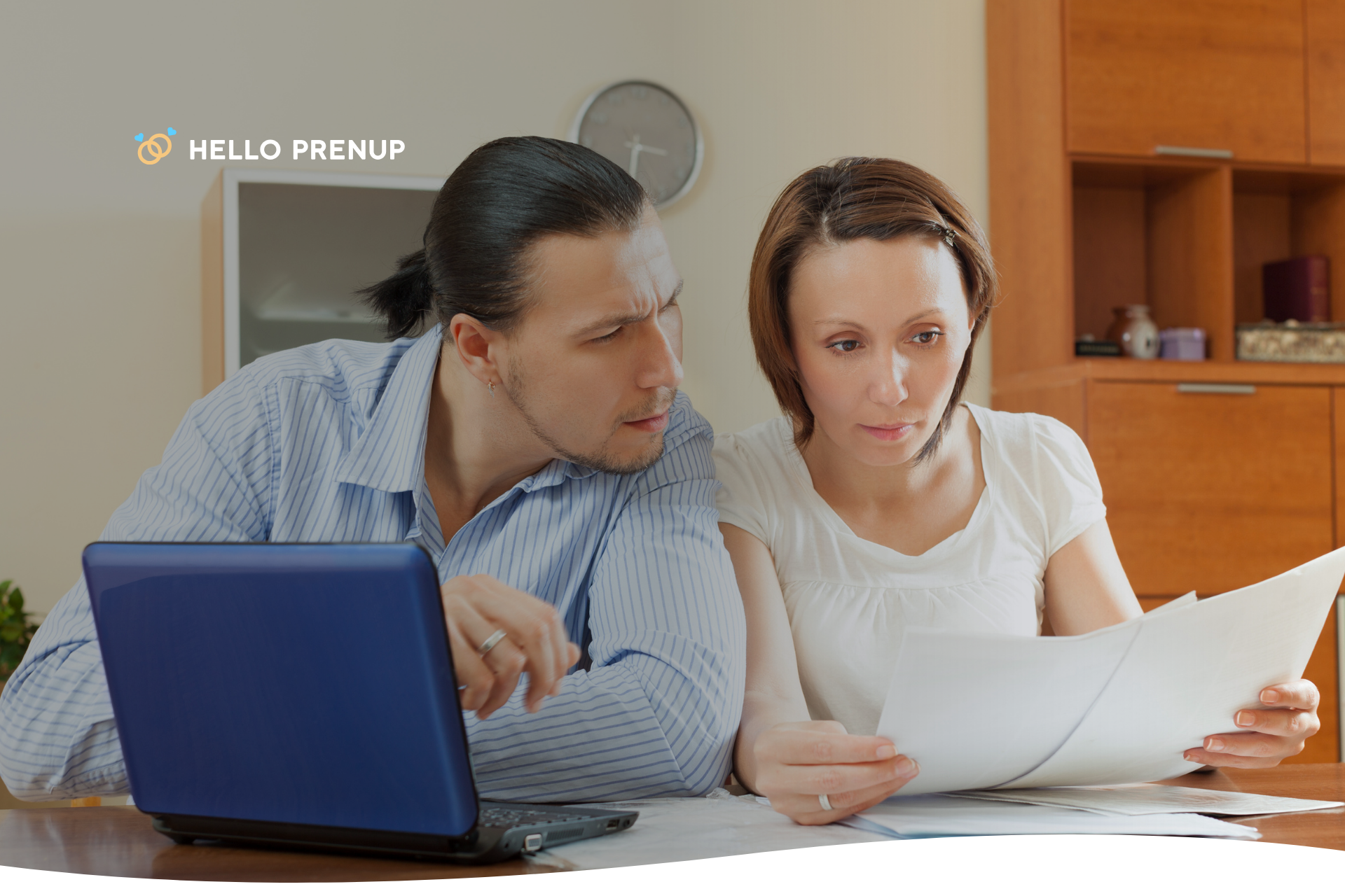 A couple looking at complex legal contracts with expressions of stress or confusion, representing the difficulty of navigating these agreements without proper care.