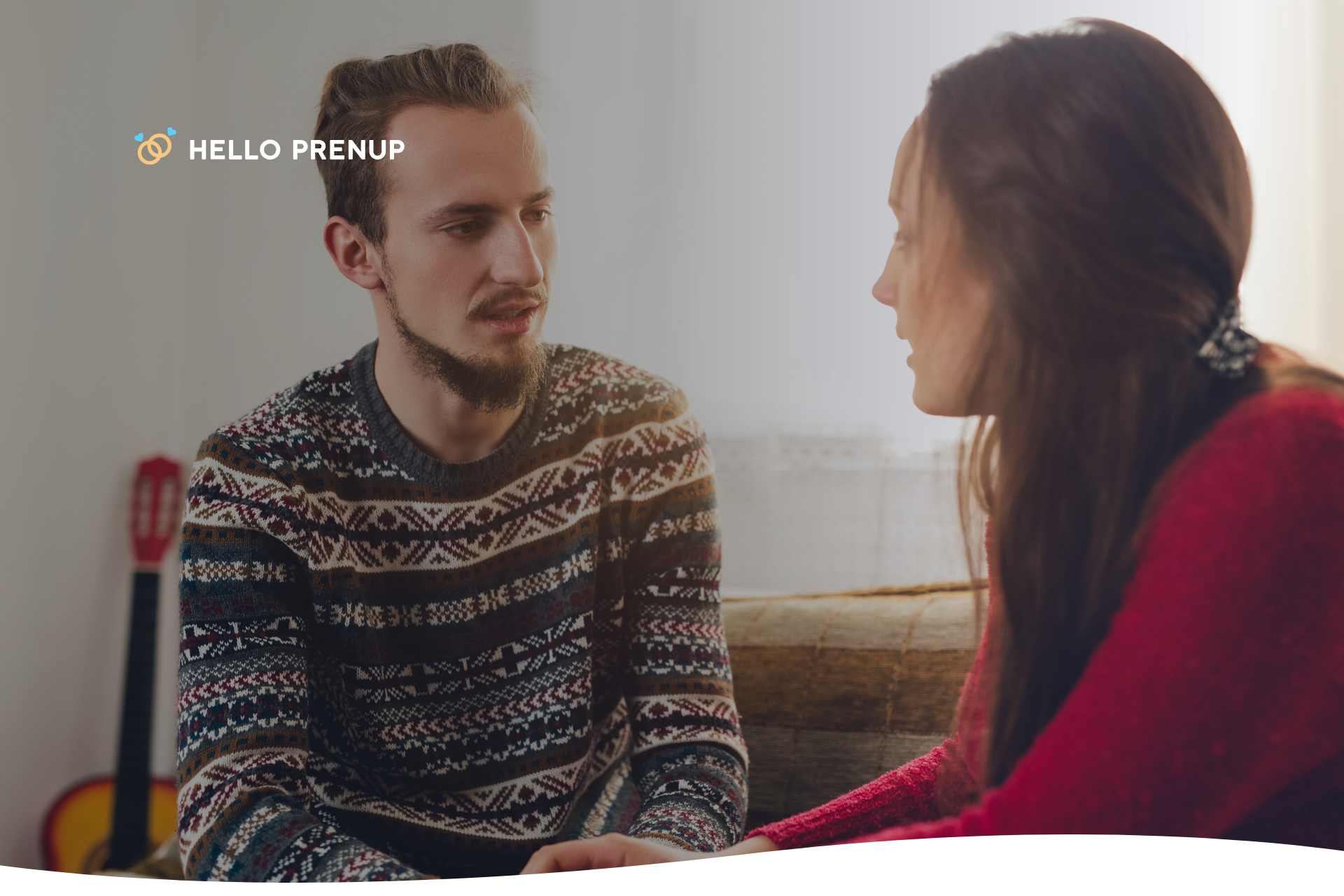 couple-talking-calmly-empathy A couple engaged in a calm and empathetic conversation, demonstrating emotional understanding.
