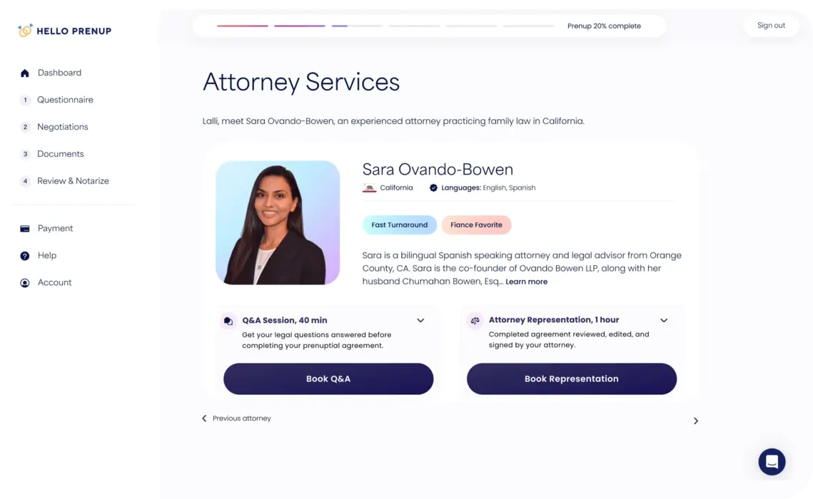 Prenup Step 2 Negotiation Image