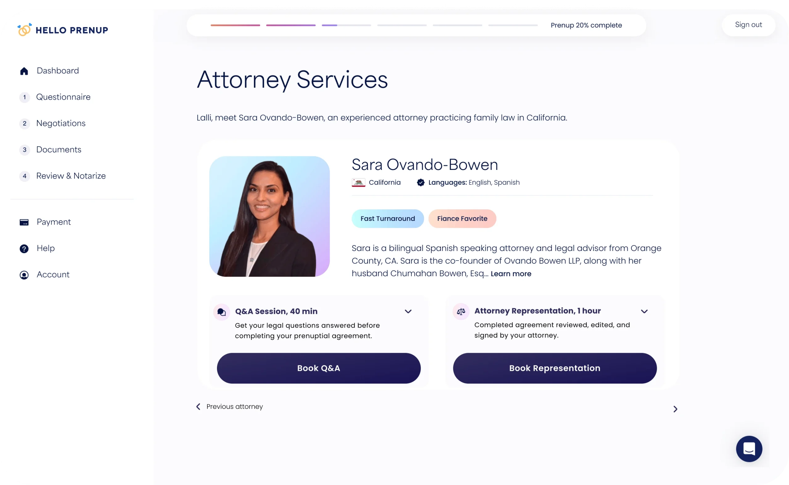 online prenup dashboard. what is a prenup?