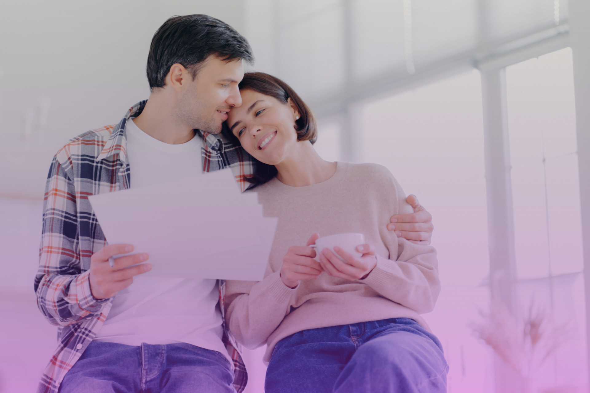 A couple sitting at their kitchen table, discussing legal paperwork, symbolizing the DIY approach versus seeking professional advice.