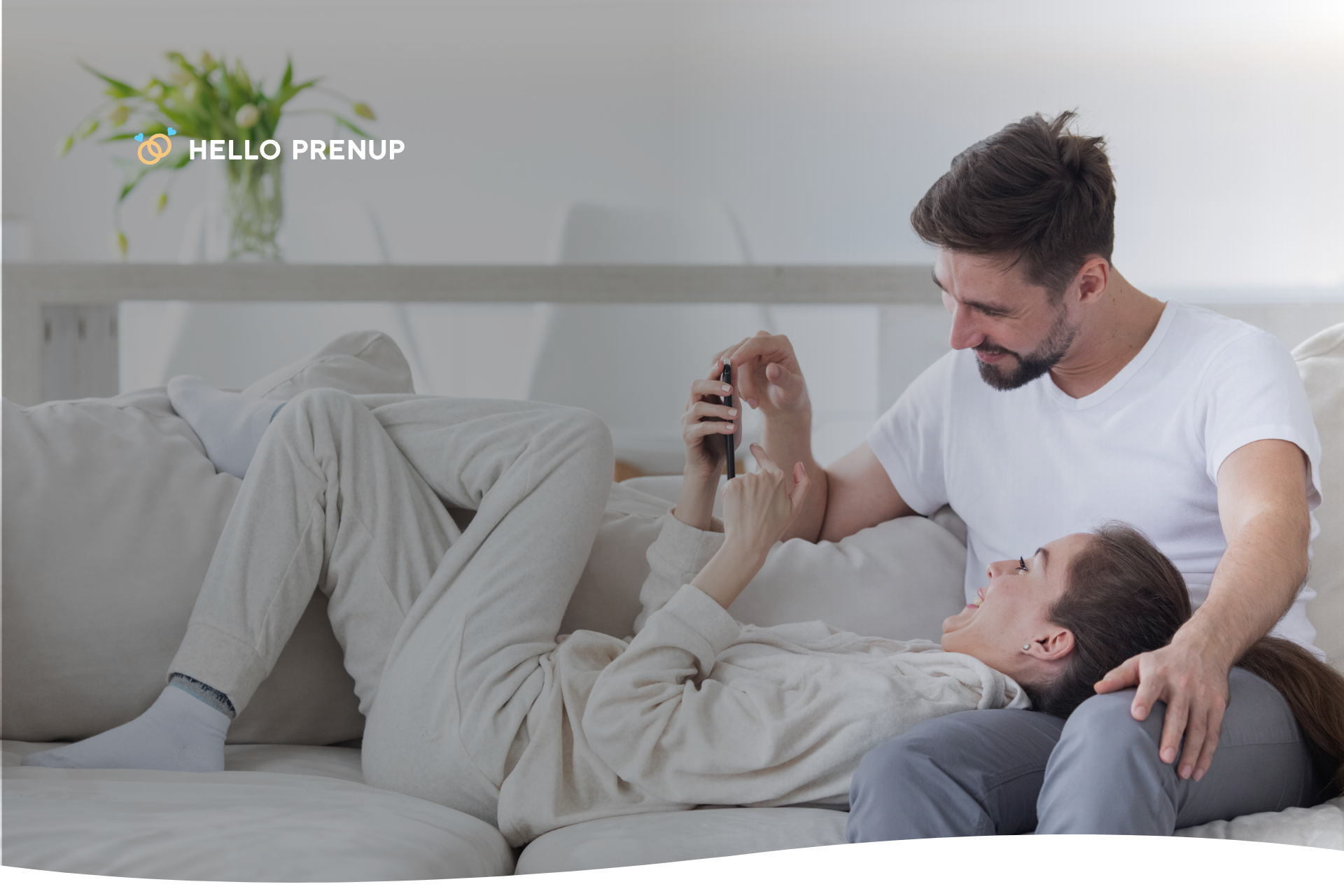 A relationship coach is shown in conversation with a couple on a couch, representing professional guidance on relationship health.