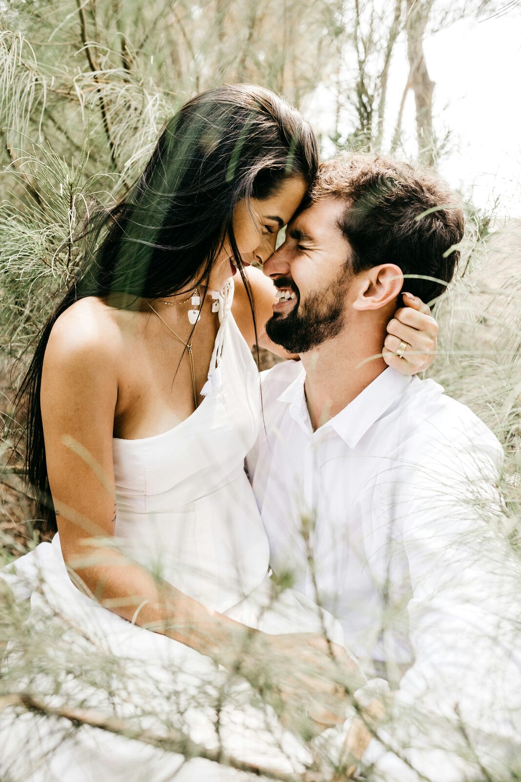 Georgia couple together at golden hour, thinking through marital property and alimony in their prenuptial agreement