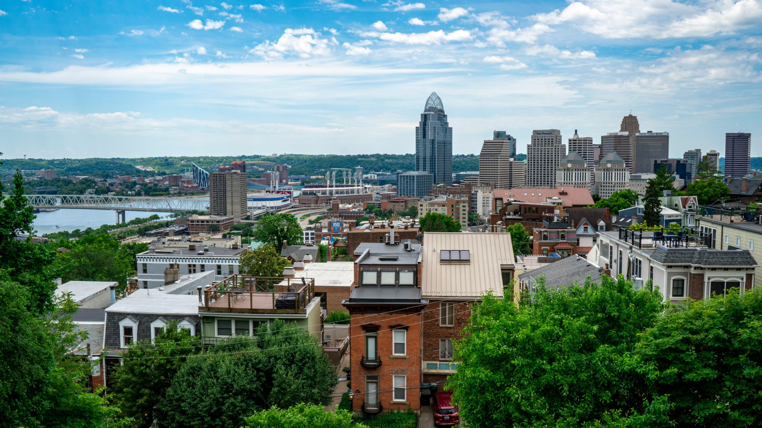 Ohio landscape with a city skyline